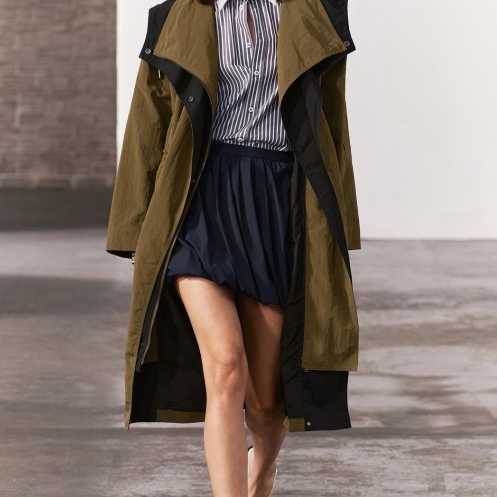 Zara Two-Tone Trench Coat